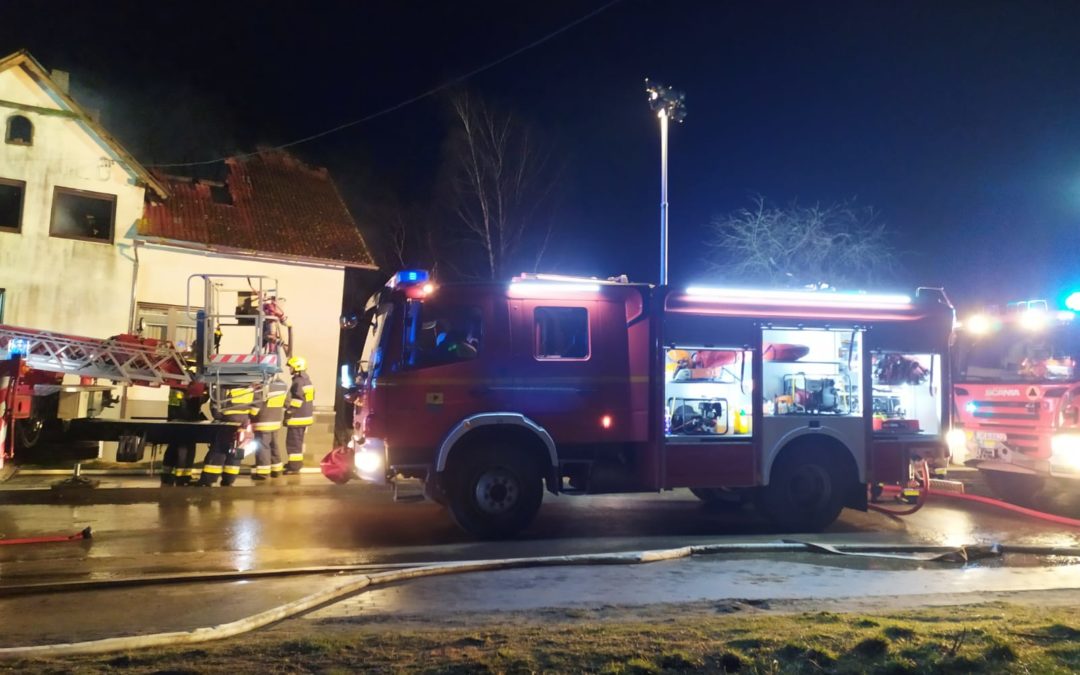 Pożar budynku mieszkalnego w miejscowości Widna Góra